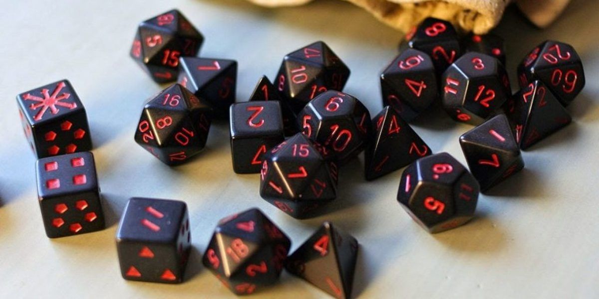 A set of dice for tabletop roleplaying games