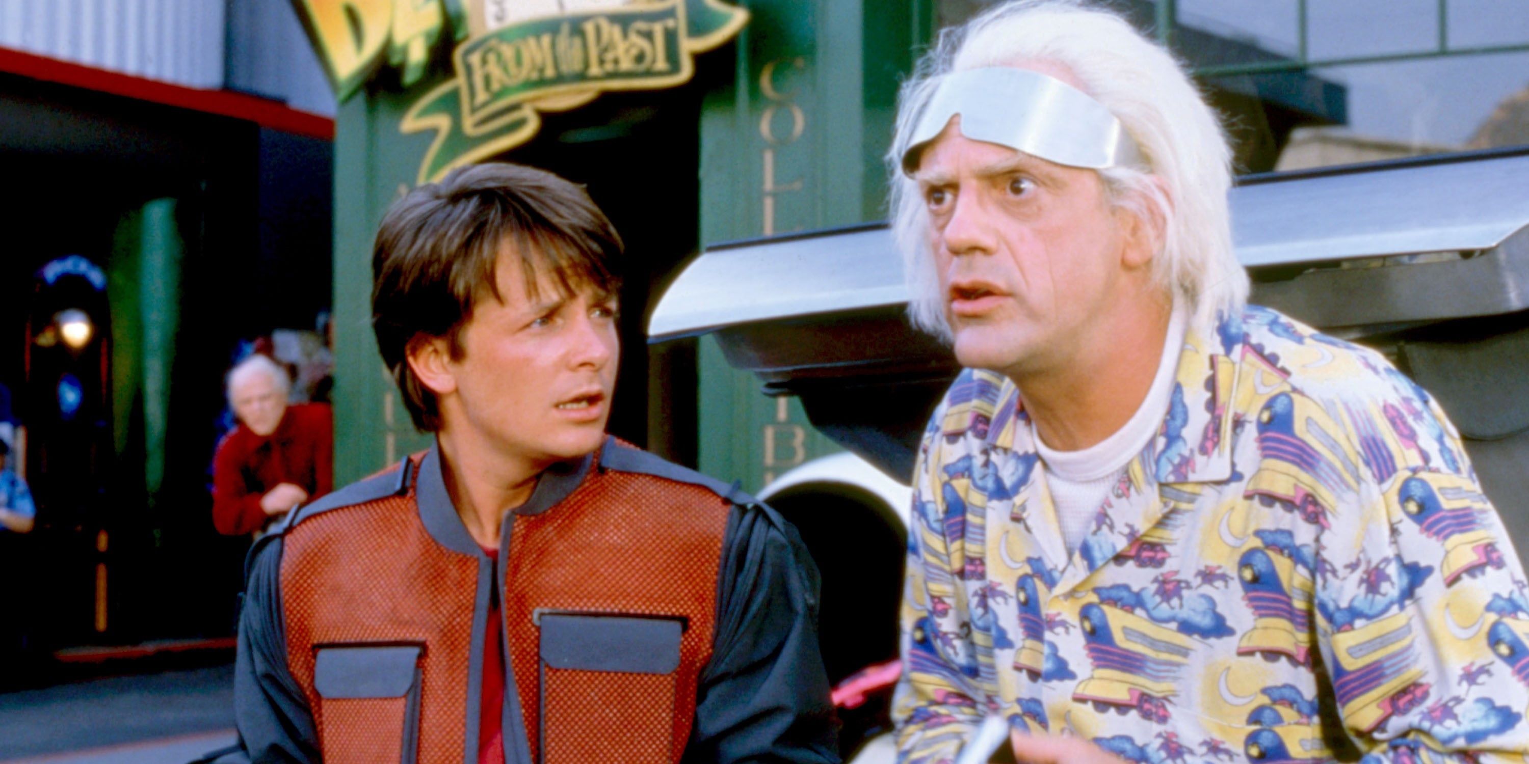 Doc and Marty in 2015 in Back to the Future Part II