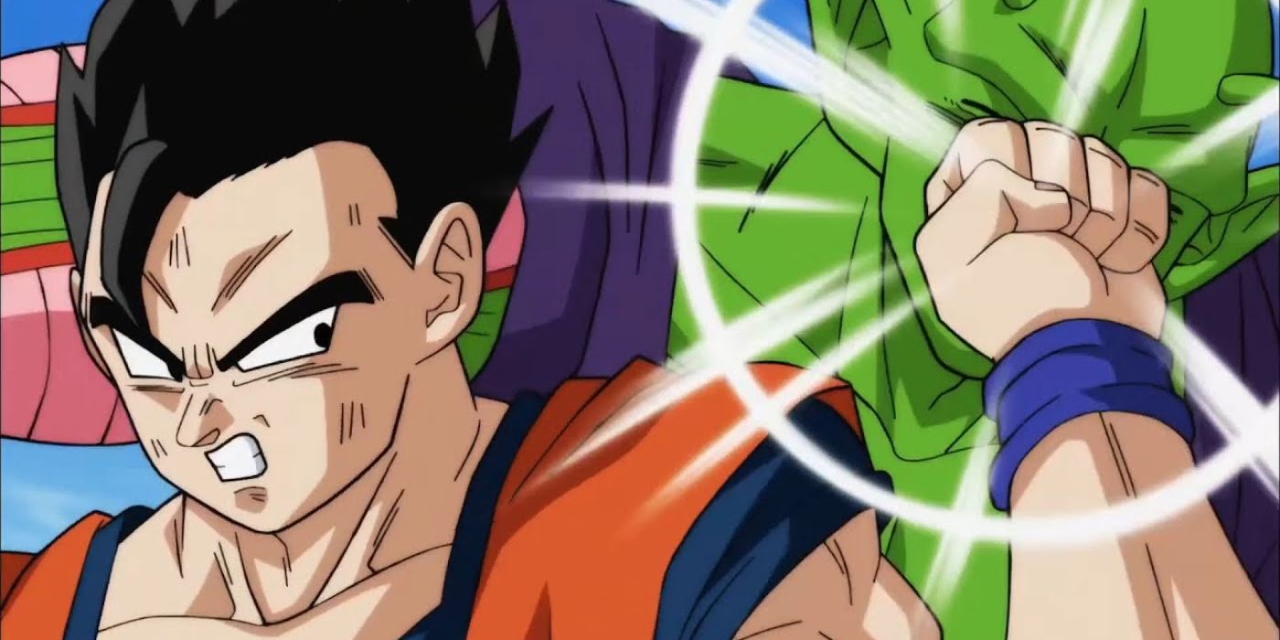 Dragon Ball Super Screenshot Of Gohan Punching Piccolo In Face