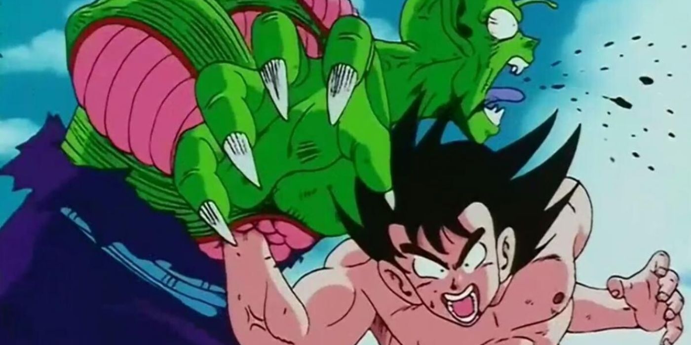 Dragon Ball Screenshot Of Goku Punching Piccolo