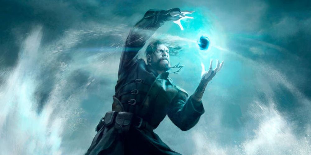 Dungeons and dragons male warlock casting counterspell