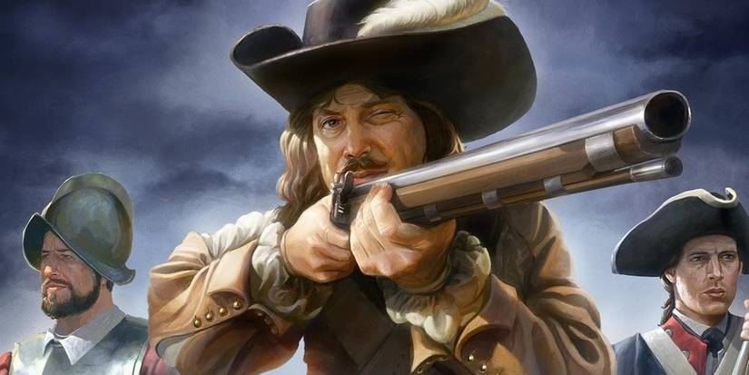 Europa Universalis 4 man points musket at screen