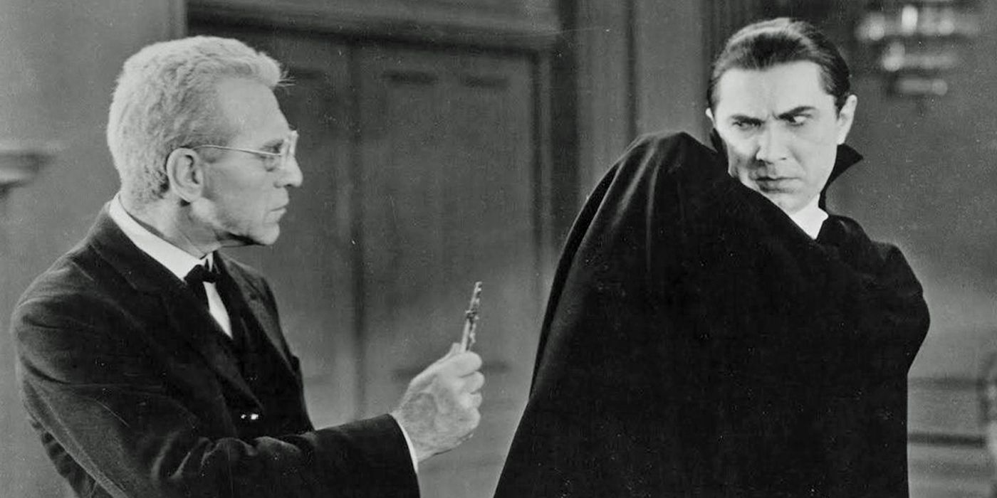 Edward Van Sloan as Van Helsing in Dracula with Bela Lugosi