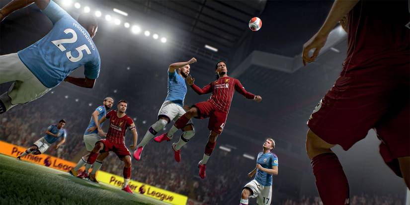 Virgil Van Dijk Going For A Header