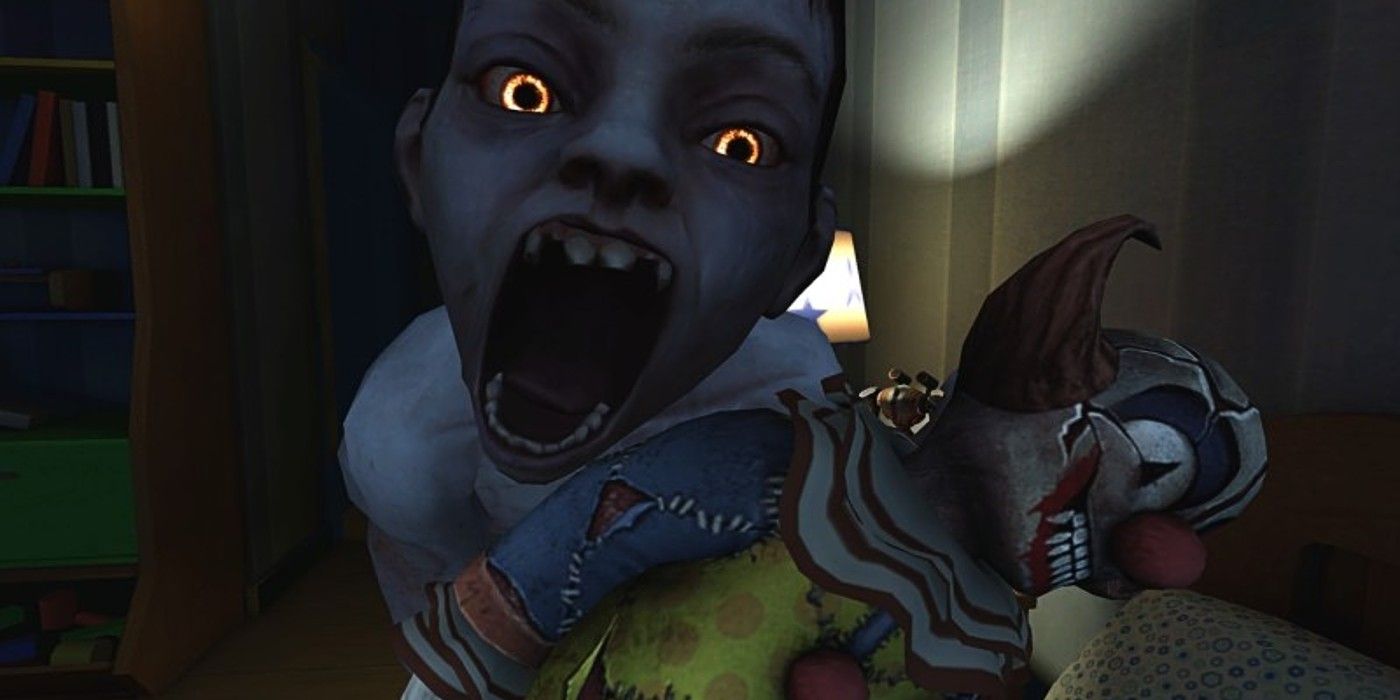Face Your Fears gameplay child screaming with clown doll