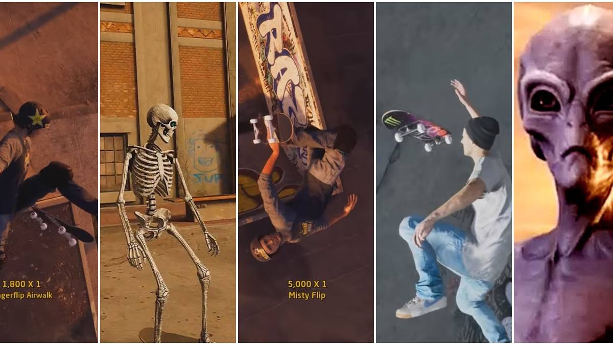 Various Flip Tricks from Pro Skater