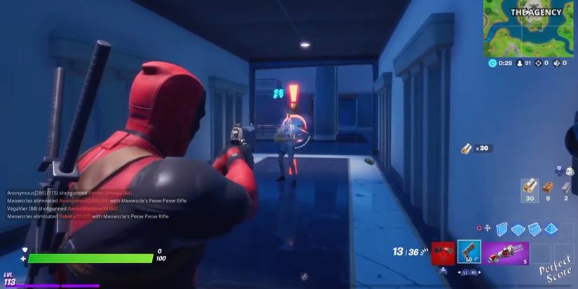 Deadpool Shooting at Midas Boss