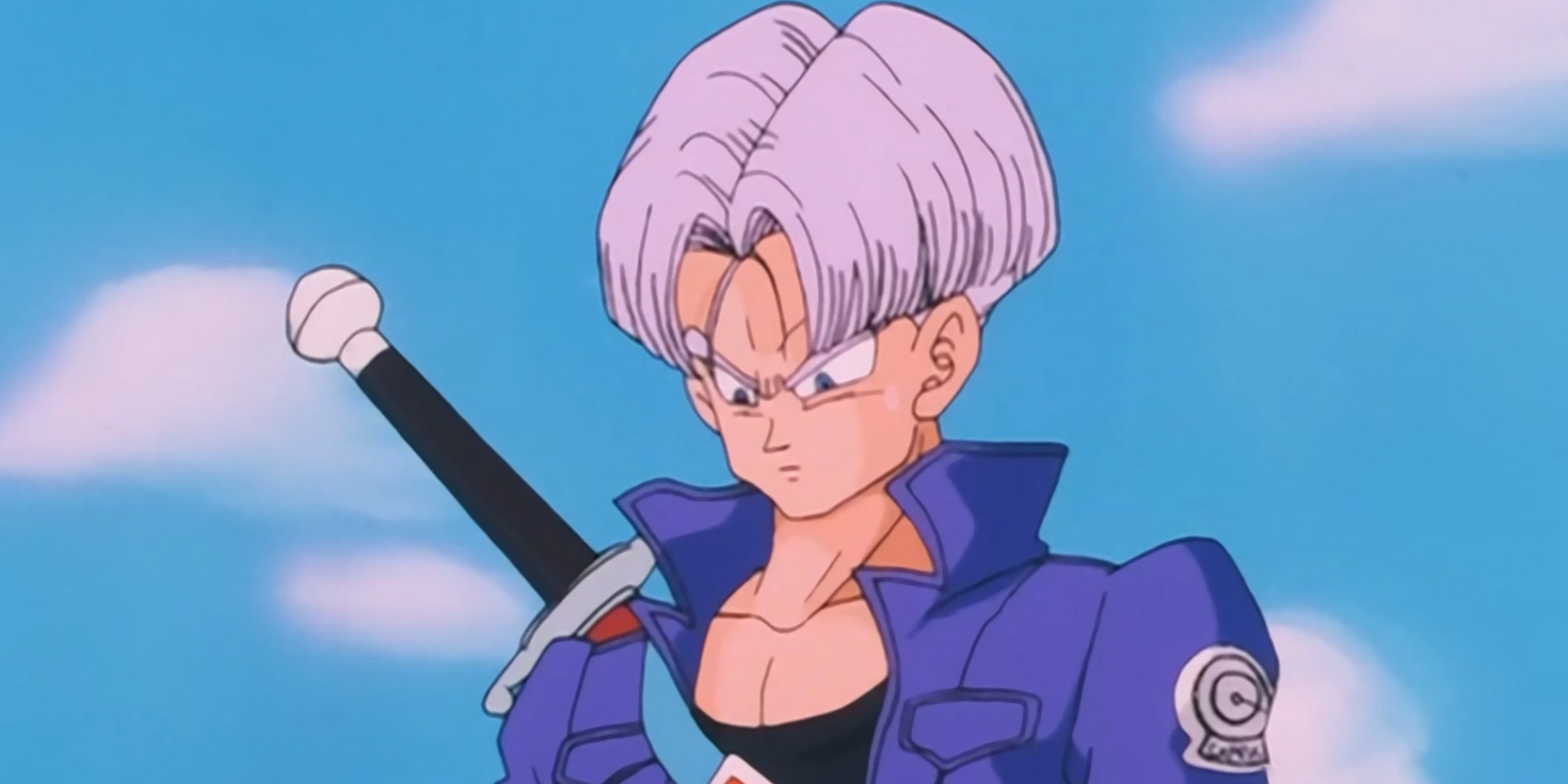 Future Trunks ponders the conflict in Dragon Ball Z