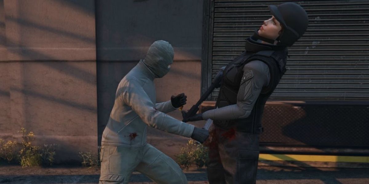 GTA Online player killing the VIP in entourage