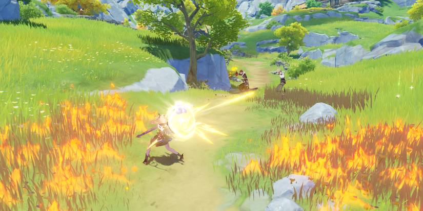 Fischl Attacking Treasure Hoarders