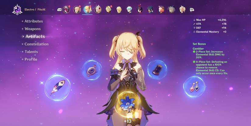 Fischl With 4-Piece Gambler