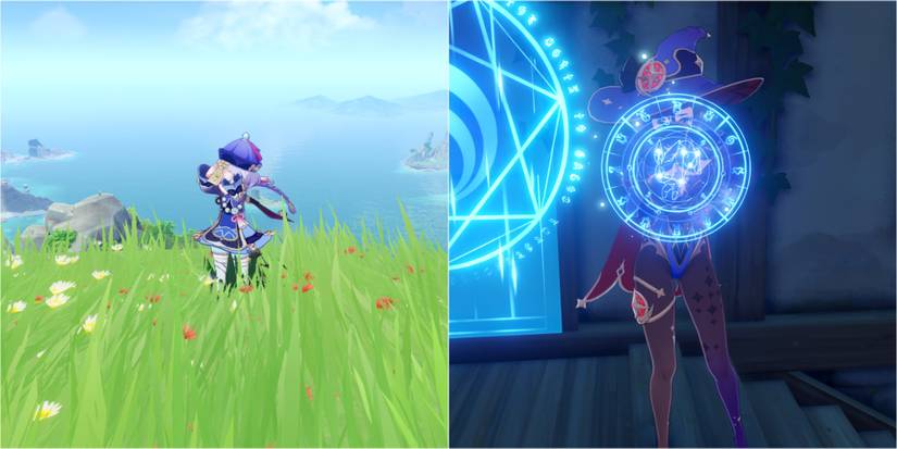 Genshin Mona and Qiqi Idle Animations