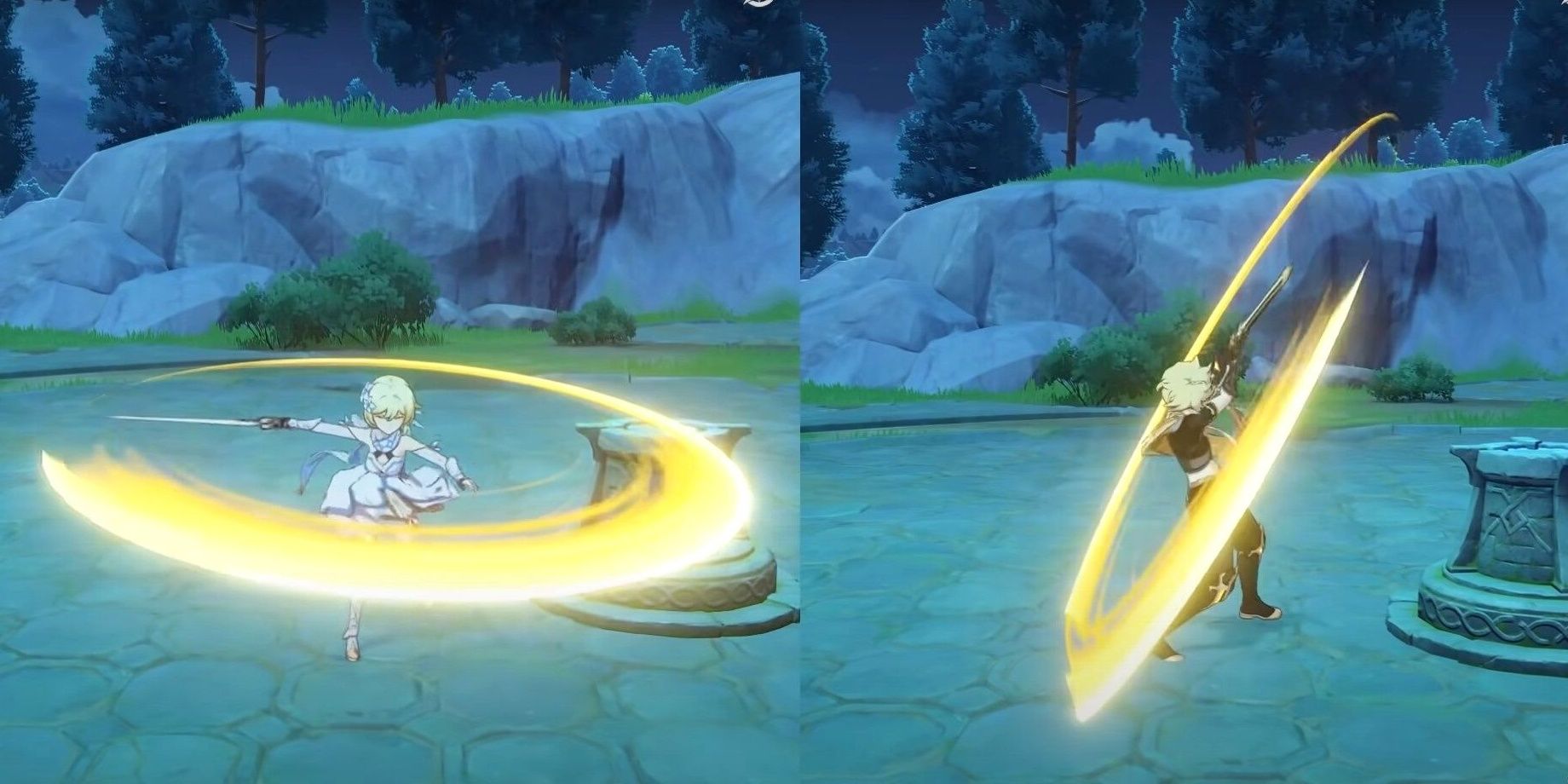 Genshin Impact Twins Attack Pattern Comparison