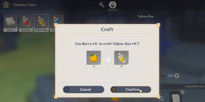 Making Dyes in Genshin Impact