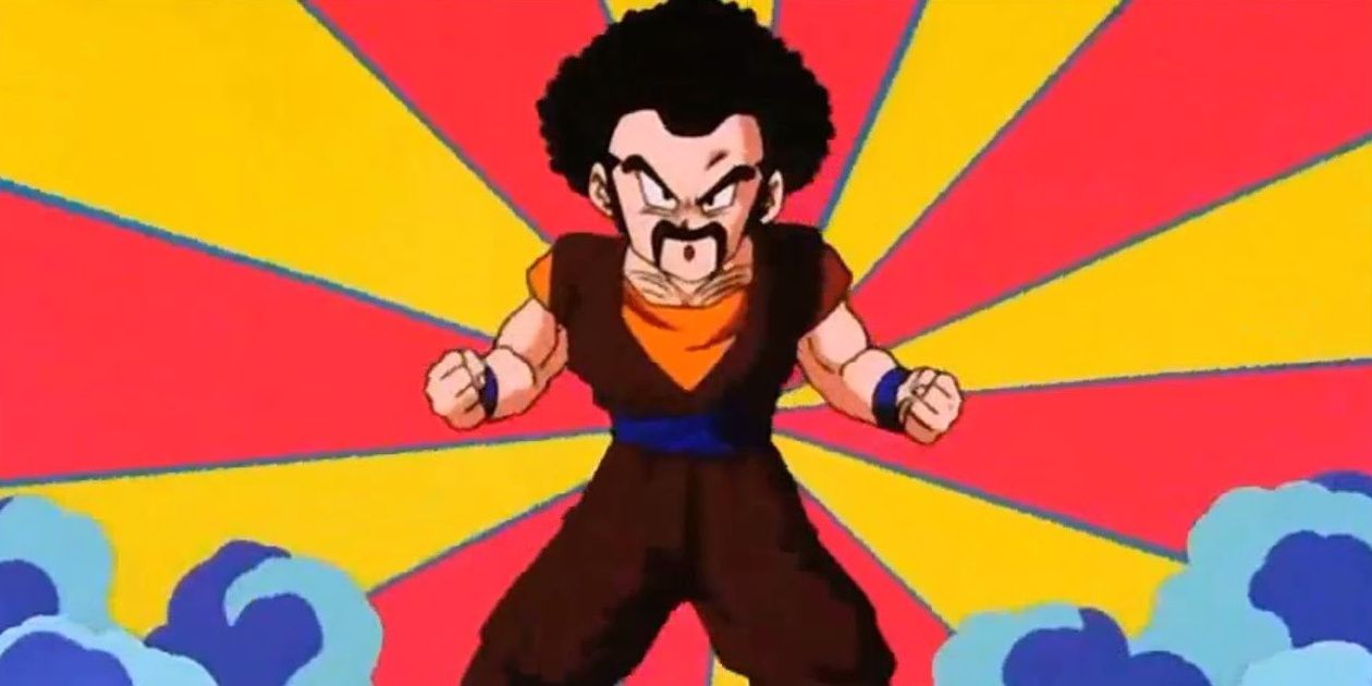 Goku imagines himself fusing with Mr. Satan in Dragon Ball Z