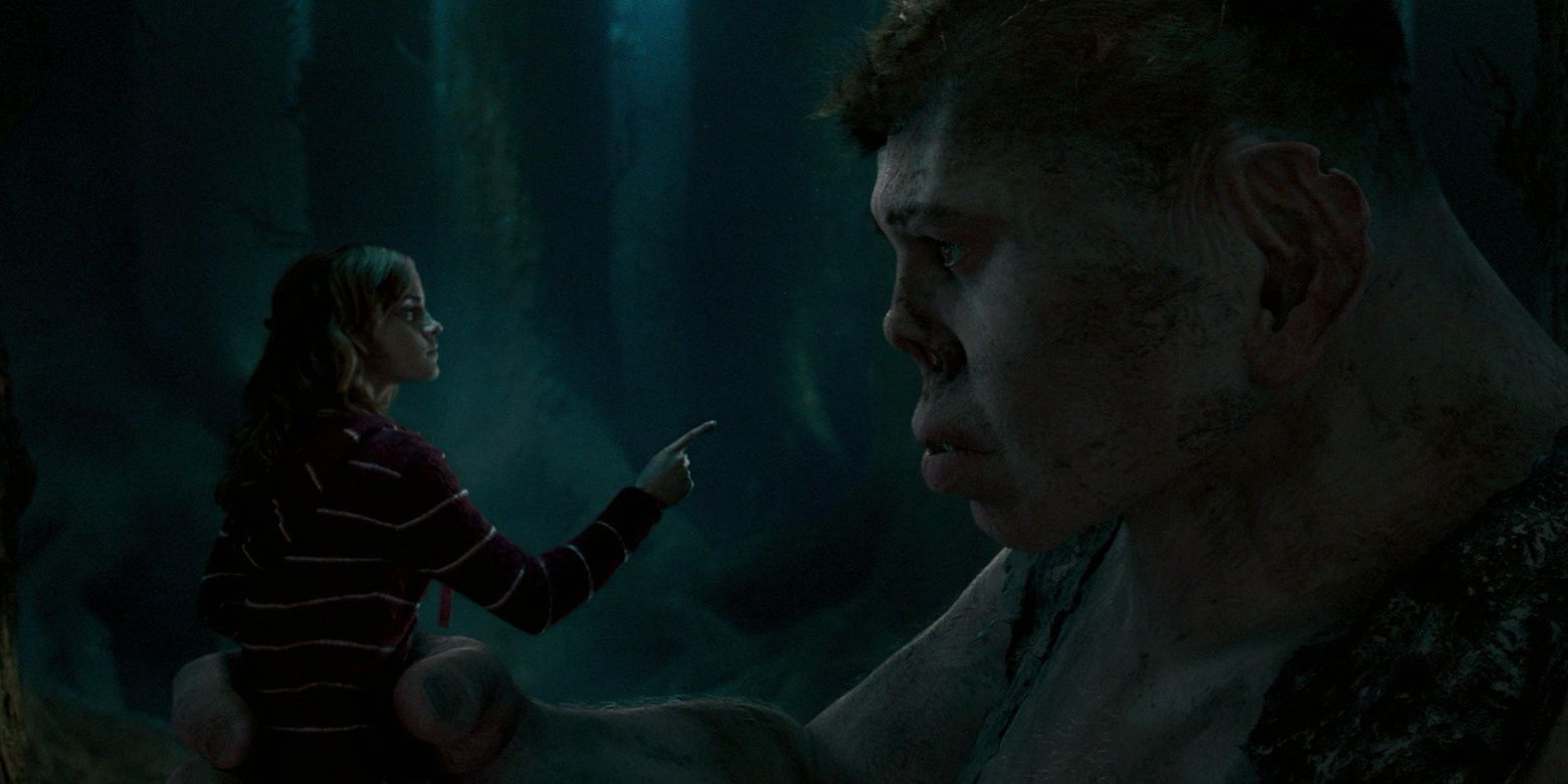 Hermione scolds Grawp in Harry Potter and the Order of the Phoenix