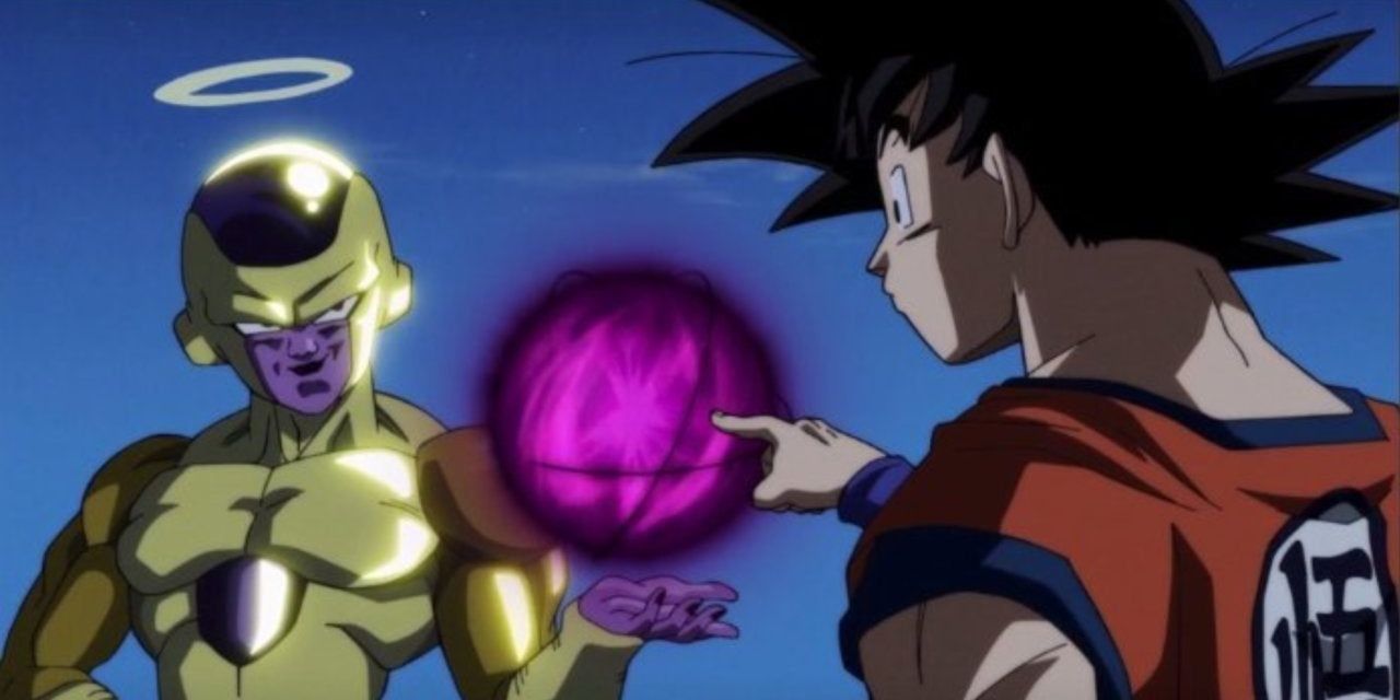Frieza and Goku ponder what to do with the Hakai in Dragon Ball Super