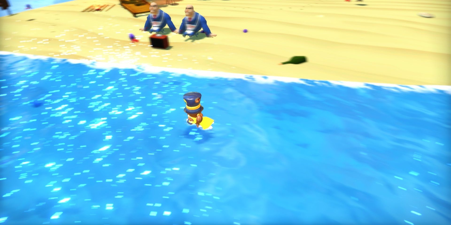 Hat Kid swimming really fast in A Hat In Time