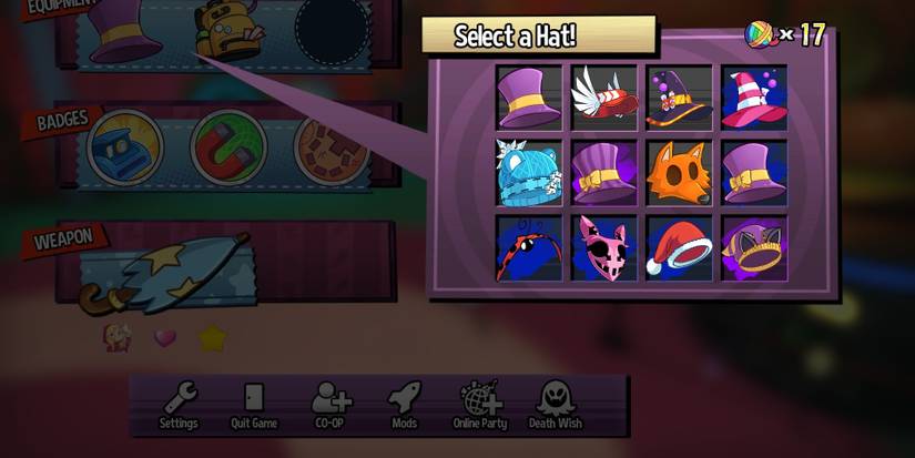 Many of the hats Hat Kid can wear in A Hat In Time