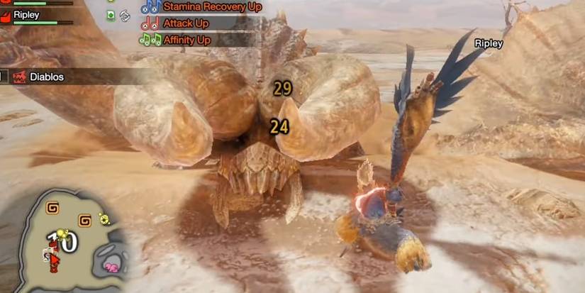 Hunter Fighting Monster With Horn