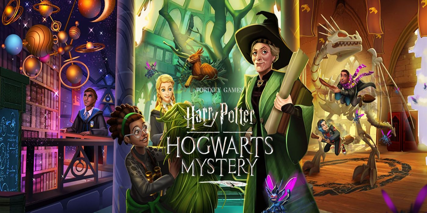 McGonagall is surrounded by student taking part in various Hogwarts clubs.