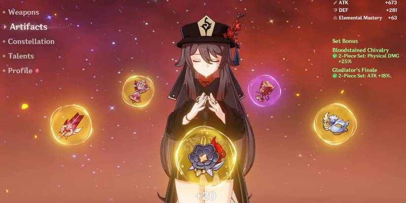 Hu Tao using Bloodstained Chivalry