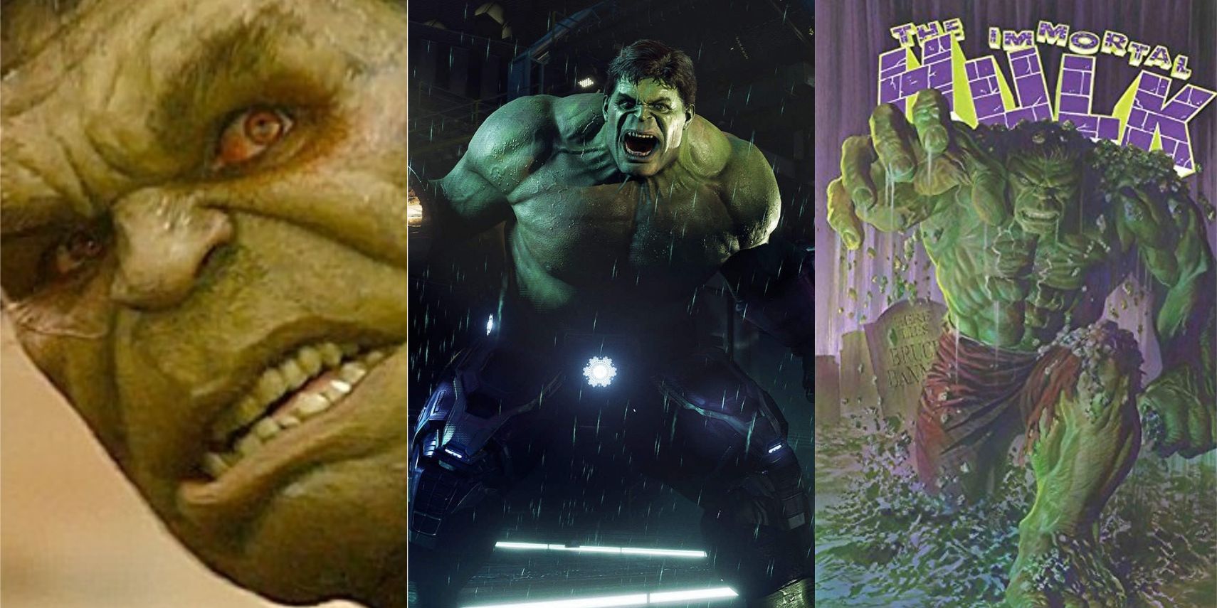 Hulk in the movie, game, and comics
