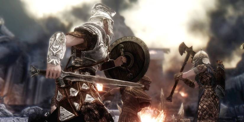 An Imperial Fighting A Stormcloak