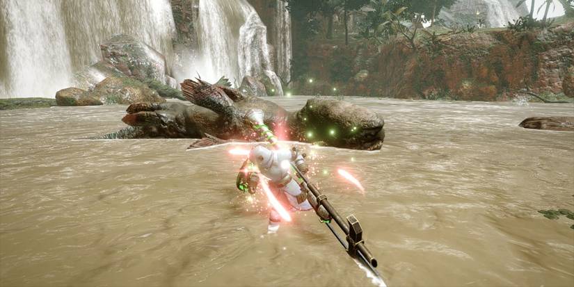 A Hunter Stands Over A Monster