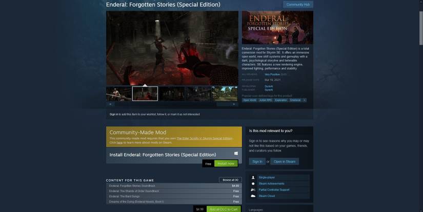 Installing Enderal Mod For Skyrim