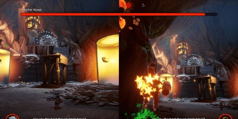 Mortar Wasp boss fight in It Takes Two