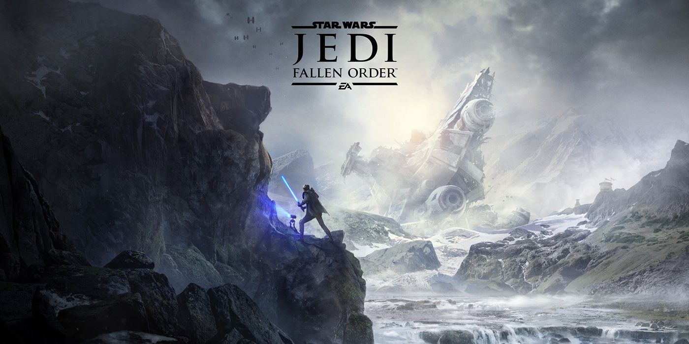 Cover Art For Star Wars: Jedi Fallen Order Of Cal Kestis On A Mountainside With A Lightsaber