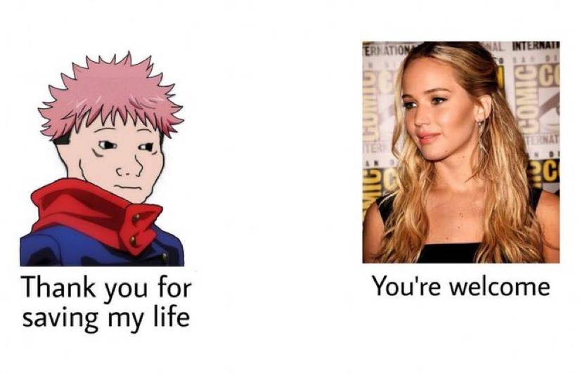Jujutsu Kaisen Itadori Yuji Jennifer Lawrence