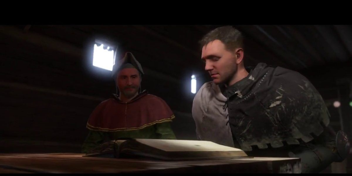 Screenshot of Henry and the Scribe of Uzhitz from Kingdom Come: Deliverance