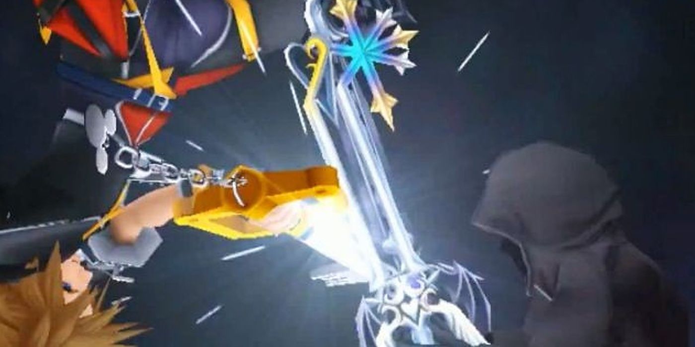 Kingdom Hearts II Sora Roxas Fight Oathkeeper Keyblade