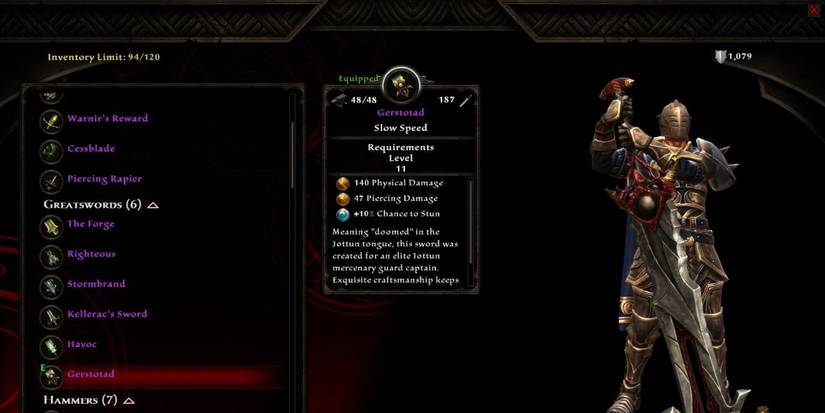 Kingdoms Of Amalur Re-Reckoning Greatsword Gerstotad