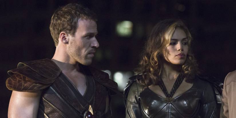 Legends of Tomorrow Kendra and Carter wear their superhero outfits