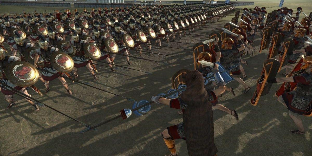Greek Phalanx Defends Against Roman Legionaries