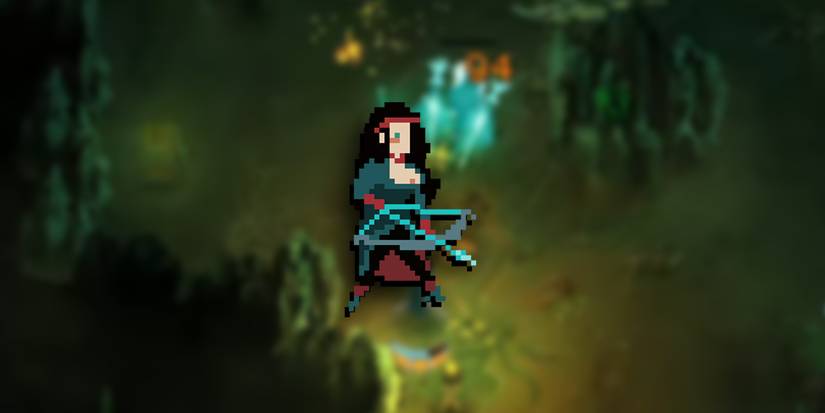 Children Of Morta: Linda Sprite Overlaid On Image Of Linda In Combat