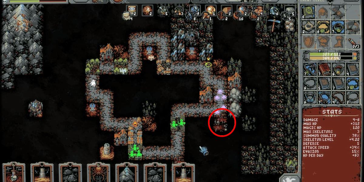 tile that spawns chests and ghosts.