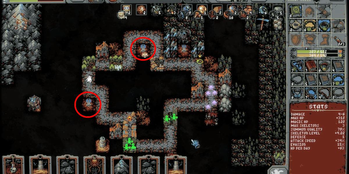 tile that decreases enemies on nearby tiles.