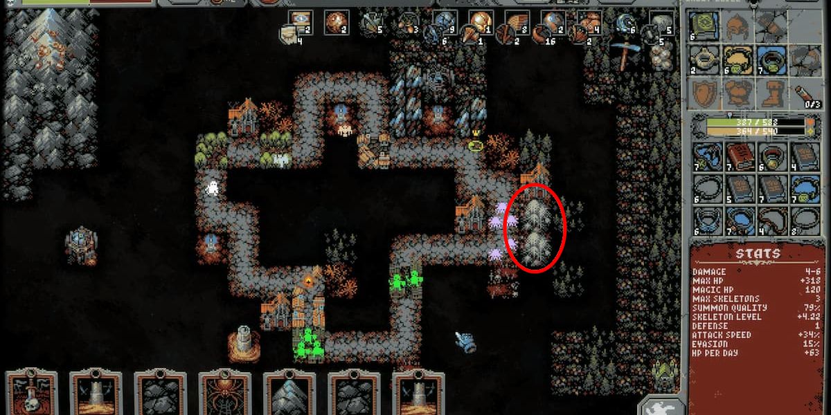 tile that spawns spiders.