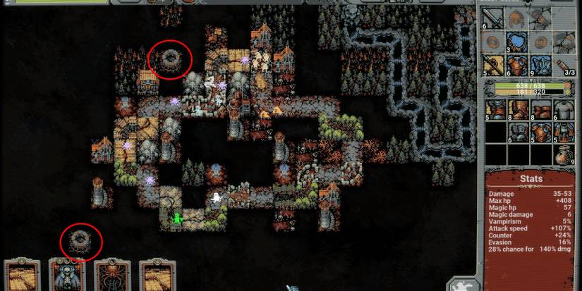 tile that shoots lightning and transforms forest tiles.