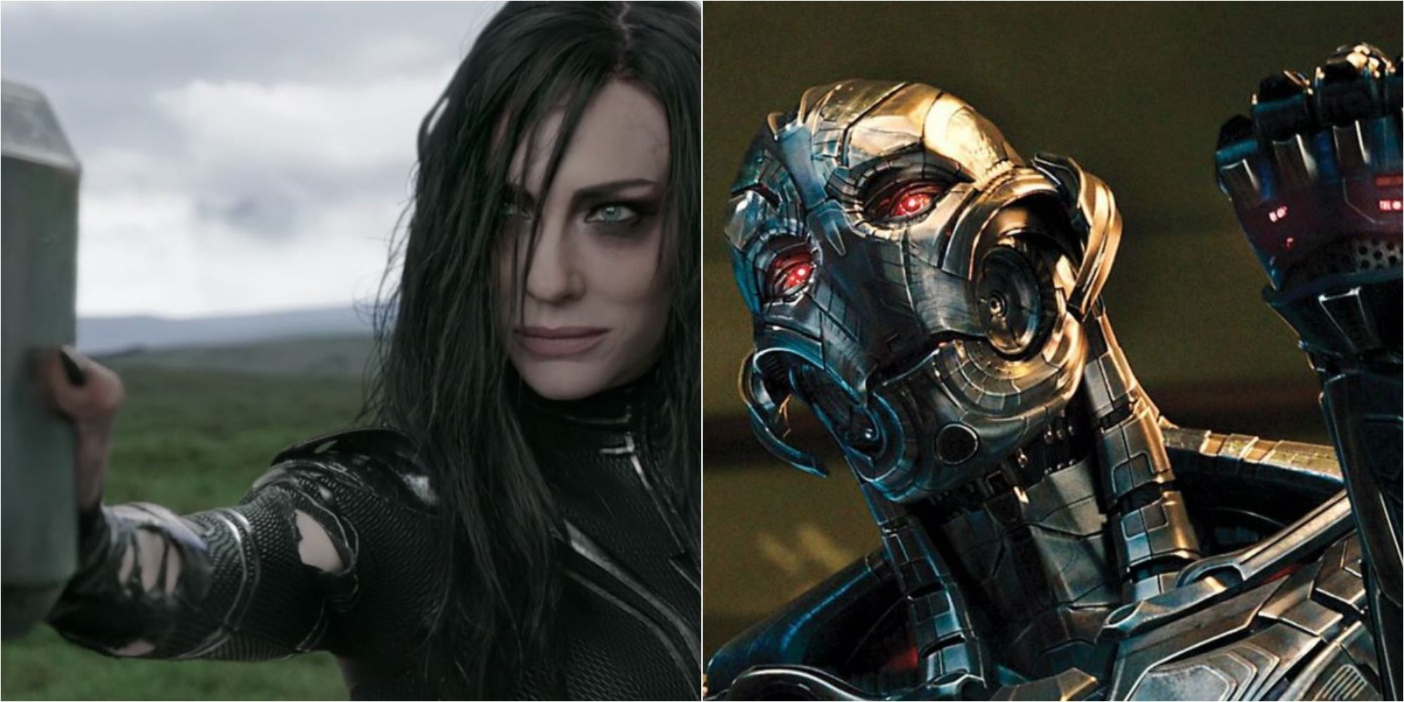 MCU Featured Split Image Of Hela and Ultron