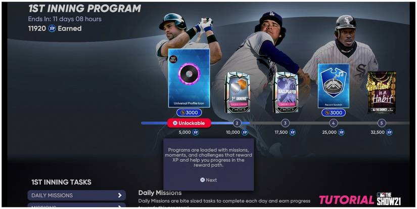 MLB The Show 21 1st Inning Program Rewards Track