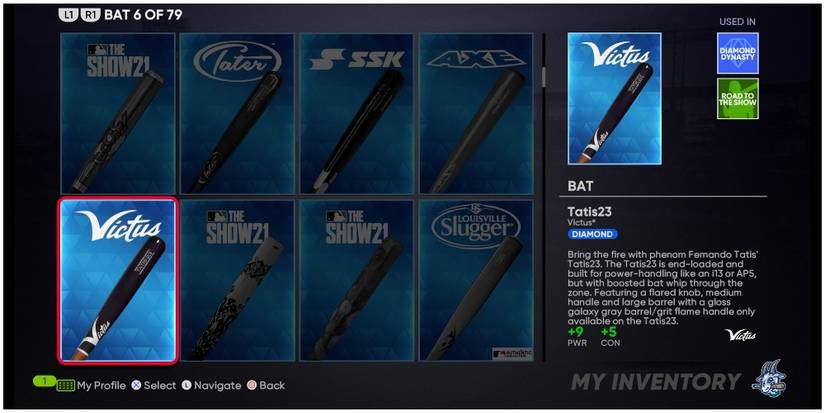 MLB The Show 21 Bat Equipment