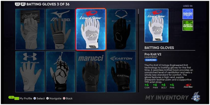 MLB The Show 21 Batting Glove Equipment