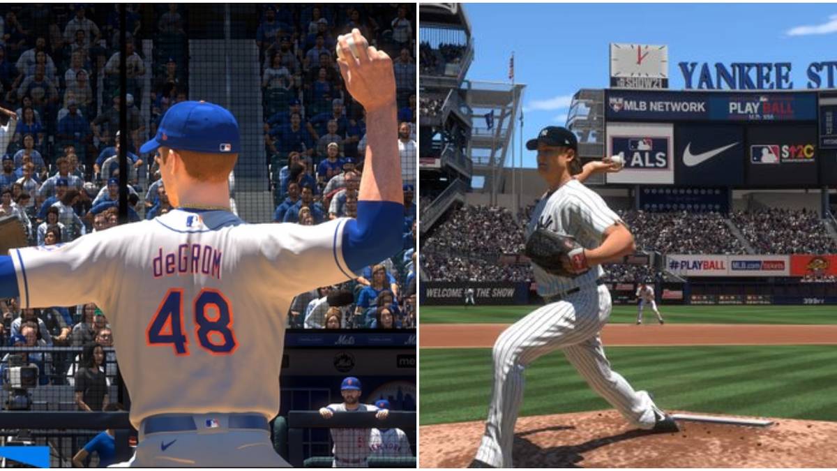 MLB The Show 21 Best Pitchers Collage deGrom And Cole