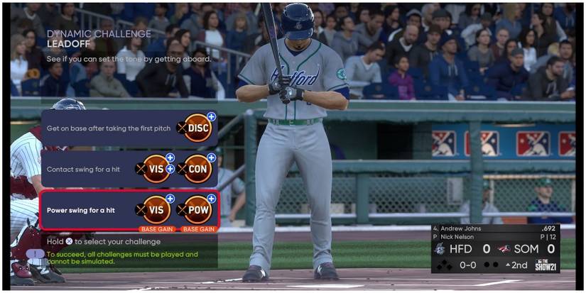 MLB The Show 21 Choosing A Dynamic Challenge