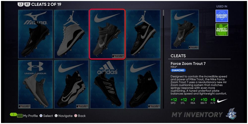 MLB The Show 21 Cleats Equipment